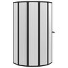 vidaXL Duschwand Sonstiges Schwarz 168 x 140 cm Aluminium