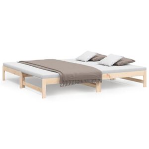 vidaXL Tagesbett Ausziehbar 2x(90x200) cm Massivholz Kiefer