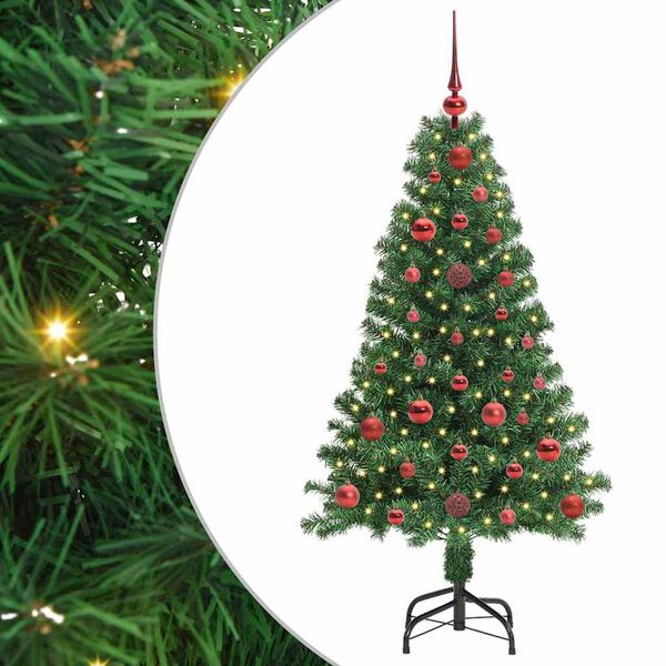 vidaXL K&uuml;nstlicher Weihnachtsbaum mit 300 LEDs mit St&auml;nder Gr&uuml;n 210 cm