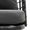 vidaXL Gartenst&uuml;hle 2 Stk. mit Kissen Schwarz Poly Rattan
