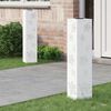 vidaXL Solar LED Weg Licht 2 pcs Wei&szlig; Kalt gewalzter Stahl