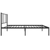 vidaXL Bettgestell mit Kopfteil Metall Schwarz 90x190 cm