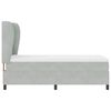 vidaXL Boxspringbett mit Matratze Hellgrau 200 x 90 cm Polyester