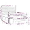 vidaXL Boxspringbett mit Matratze Hellgrau 140x200 cm Samt