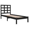 vidaXL Massivholzbett Schwarz 75x190 cm