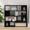 vidaXL B&uuml;cherregal/Raumteiler Schwarz 105x24x102 cm