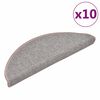 vidaXL Stufenmatten 10 Stk. 65x24x4 cm Hellbraun Halbrund Gro&szlig;
