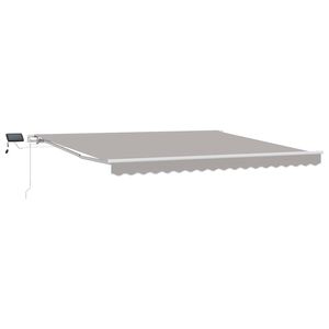 vidaXL Ausziehbare Markise Hellgrau 400 x 300 cm Stoff und Aluminium