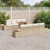 vidaXL Garten Essgruppe mit Kissen mit Kissen 9 pcs Beige und Creme