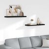 vidaXL Schweberegale 2 Stk. Schwarz 80x23,5x3,8 cm MDF