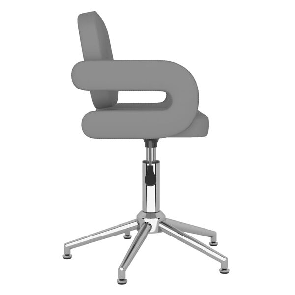 vidaXL Esszimmerst&uuml;hle 2 Stk. Drehbar Grau Kunstleder