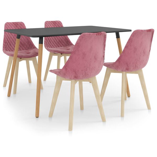 vidaXL 5-tlg. Essgruppe Rosa