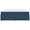 vidaXL Bettrahmen mit Matratze Blau 200 x 200 cm Stoff