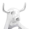 vidaXL Stierskulptur Silber 22 x 9.5 x 34 cm Aluminium