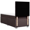 vidaXL Boxspringbett mit Matratze Dunkelbraun 100x200 cm Stoff