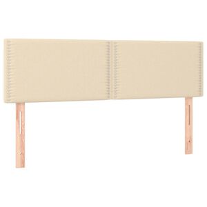 vidaXL Kopfteile Creme 144x5x78/88 cm Stoff