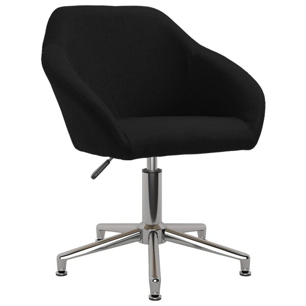 vidaXL Esszimmerst&uuml;hle 6 Stk. Drehbar Schwarz Stoff