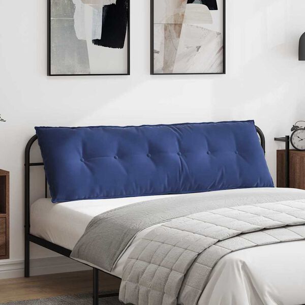 vidaXL R&uuml;ckenkissen Polizeiblau 160 x 50 cm Cordstoff