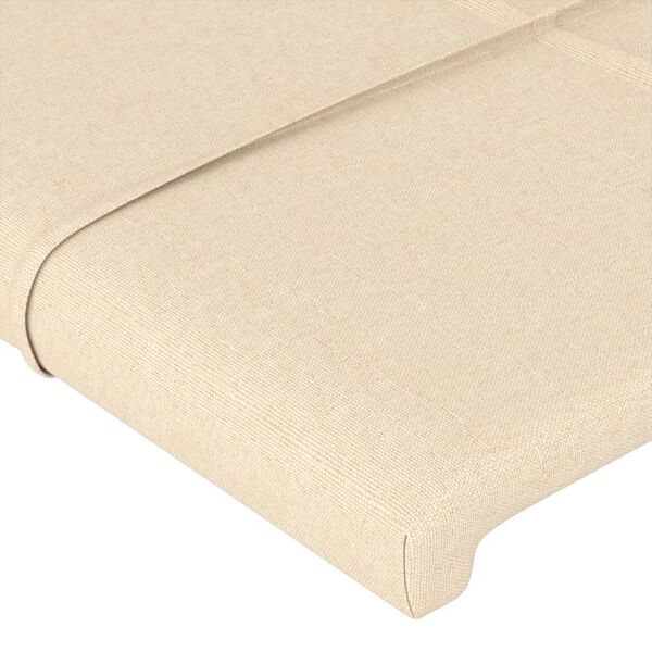vidaXL Kopfteil Creme 200 x 5 x 118/128 cm Stoff