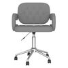 vidaXL Esszimmerst&uuml;hle 2 Stk. Drehbar Grau Kunstleder