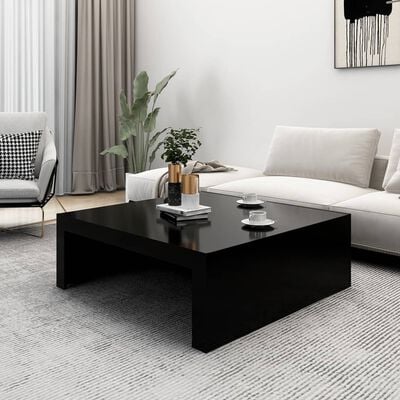 vidaXL Couchtisch Schwarz 100x100x35 cm Holzwerkstoff