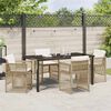 vidaXL Garten Essgruppe 5 pcs Beige Pulverbeschichteter Stahl