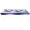 vidaXL Markise Einziehbar Blau und Wei&szlig; 3x2,5 m Stoff und Aluminium