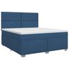 vidaXL Boxspringbett mit Matratze mit Kopfteil Blau 180 x 200 cm Stoff