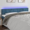 vidaXL LED Kopfteil Dunkelblau 160x5x78/88 cm Samt