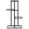 vidaXL Blumenst&auml;nder 4-Etagen 43x22x76 cm Schwarz Metall