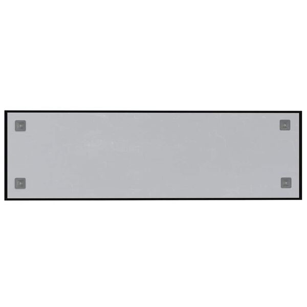 vidaXL Magnettafel Wandmontage Schwarz 100x30 cm Hartglas