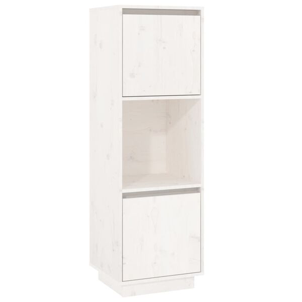 vidaXL Highboard Wei&szlig; 38x35x117 cm Massivholz Kiefer
