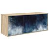 vidaXL Wandmontierter TV-Schrank RAALTE 102 x 33 x 40 cm Sonoma-Eiche