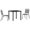 vidaXL Garten Essgruppe 3 pcs Anthrazit Pulverbeschichteter Stahl