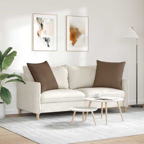 vidaXL Sofakissen 2 pcs Braun 80 x 80 cm Stoff