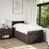 vidaXL Boxspringbett mit Matratze Dunkelbraun 90x190 cm Stoff