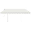 vidaXL Markise Manuell Einziehbar mit LED 4,5x3 m Creme