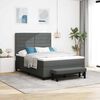 vidaXL Boxspringbett mit Matratze Dunkelgrau 160 x 200 cm Stoff