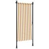 vidaXL Au&szlig;enrollo Orange und Wei&szlig; 100x270 cm Stoff und Stahl