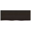 vidaXL Waschtischplatte Dunkelbraun 80x30x(2-4)cm Massivholz Behandelt
