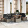 vidaXL Garten-Sofa-Set 8 pcs Grau Poly-Rattan