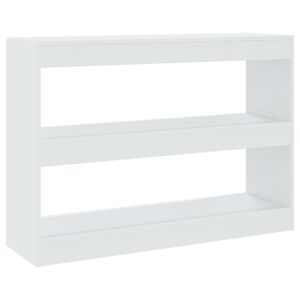 vidaXL B&uuml;cherregal/Raumteiler Wei&szlig; 100x30x72 cm