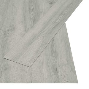 vidaXL Selbstklebende Bodenbelagsdiele 32 pcs Hellgrau 4,46 m&sup2; PVC