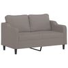 vidaXL 2-tlg. Sofagarnitur mit Kissen Taupe Stoff