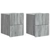 vidaXL Wandmontierter Nachttisch 2 pcs Graues Sonoma 33 x 34,5 x 43 cm
