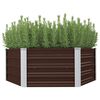 vidaXL Hochbeet Braun 129 x 129 x 45 cm Verzinkter Stahl