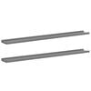 vidaXL Wandregale 2 Stk. Grau 100x9x3 cm