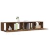 vidaXL 2-tlg. TV-Schrank-Set Braun Eichen-Optik Holzwerkstoff