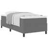 vidaXL Boxspringbett Hellgrau und Wei&szlig; 100 x 200 cm Cordstoff