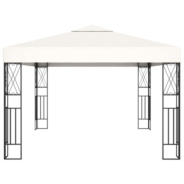 vidaXL Pavillon 3&times;4 m Creme Stoff